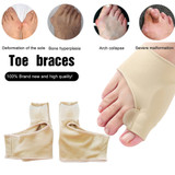 2Pcs/Pair Comfortable Soft Bunion Protector Toe Straightener Silicone Toe Separators