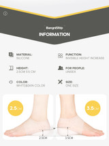 Invisible Height Increase Silicone Gel Lift Insole Foot Care Tools