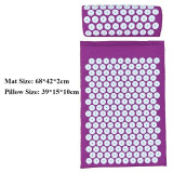 74X43cm Acupressure Yoga Mat and Pillow Set for Body/Neck/Back/Foot Stress Pain Relief