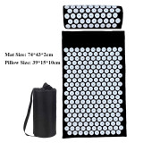 74X43cm Acupressure Yoga Mat and Pillow Set for Body/Neck/Back/Foot Stress Pain Relief