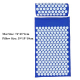 74X43cm Acupressure Yoga Mat and Pillow Set for Body/Neck/Back/Foot Stress Pain Relief