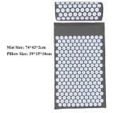 74X43cm Acupressure Yoga Mat and Pillow Set for Body/Neck/Back/Foot Stress Pain Relief