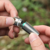 1pc Titanium Waterproof Pill Storage Metal Capsule Container Case for Travel