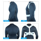 Adjustable Silver Back Posture Corrector Back Pain Relief Belt For Men & Women