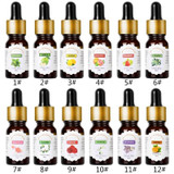 Pure Natural Fruit Plant Water-soluble 10ml Humidifier Essential Oils for Body Stress Relieve