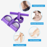 Latex Pedal Exerciser Sit-up Pull Rope Expander Elastic Resistance Bands for Yoga & Workout