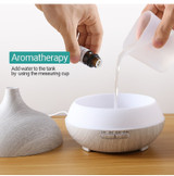 Ultrasonic Air Humidifier with White Grain 7 Color Changing LED Lights Cool Mist for Office Home