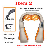Hot Selling U Shape Electric Heated Full Body Massage Cushion Shiatsu Pillow