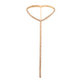 Rhinestone Choker Y Necklace