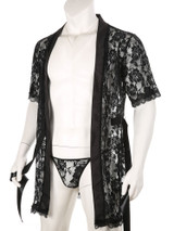 See-Through Lace Night Robe