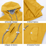 Sfit Autumn and Winter Women's Raincoat Transition Jacket Long Sun Hiking Jacket Outdoor Camping Windproof Jacket Coat