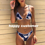 Sexy Hot Padded Crochet Bikini Set Swimwear Sexy Hot Padded Crochet Bikini Set Swimwear