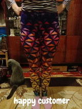 High Elastic Gradient Triangle Glass 3D Printing Trousers