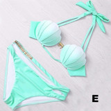 New Mermaid Shell Bra Bikinis Set