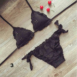 Sexy Embroidered Brazilian Bikini Set (Plus Size)