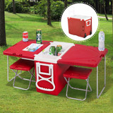Ultimate Folding Cooler Camping Set Cooler/Table/Chairs