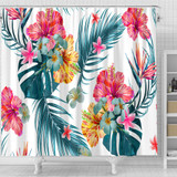 Tropical Floral Collection Shower Curtain