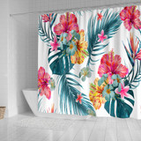 Tropical Floral Collection Shower Curtain