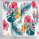 Tropical Floral Collection Shower Curtain