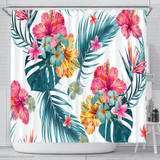 Tropical Floral Collection Shower Curtain