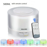400 to 500ml Remote Control Ultrasonic Air Aroma Humidifier 7 Color LED Light Electric Aromatherapy Essential Oil Aroma Diffuser