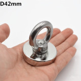 D60mm strong powerful round neodymium Magnet hook salvage magnet sea  Fishing equipments Holder Pulling Mounting Pot with ring