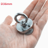 D60mm strong powerful round neodymium Magnet hook salvage magnet sea  Fishing equipments Holder Pulling Mounting Pot with ring