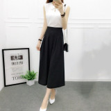 Wide Leg Pants Women Summer Chiffon Pants Ankle Length High Waist Chiffon Female Loose Casual Pant Trouser Wide Leg Pants Women Summer Chiffon Pants Ankle Length High Waist Chiffon Female Loose Casual Pant Trouser
