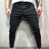 FeiTong Skinny Jeans Men Clothes 2018 Autumn Denim Cotton Straight Hole Trousers Distressed Jeans Pants Denim Male