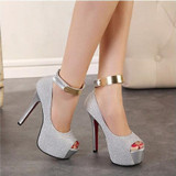 "Elegant Series" Ankle Strap High Heels platform pumps  Sandals