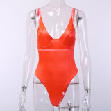 Stretchy V-Neck Bodysuit