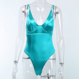 Stretchy V-Neck Bodysuit