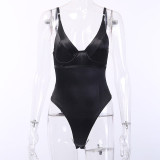 Stretchy V-Neck Bodysuit