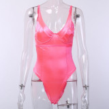 Stretchy V-Neck Bodysuit