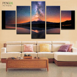 PENGDA Wall Pictures 5 Panel Landscape Canvas Wall Art Canvas Painting For Living Room HD Print Modern Frames For Paintings