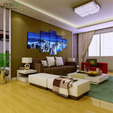 PENGDA Cuadros 5 Panel Frame Winter Landscape Canvas Painting Modular Pictures Wall Art Abstract Decorative Wall For Living Room