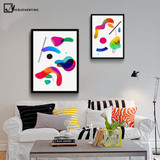 NICOLESHENTING Watercolor Geometry Minimalist Art Canvas Poster Abstract Painting Wall Picture Print Modern Home Decoration