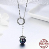 Silver Pearl Chain Necklace