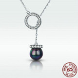 Silver Pearl Chain Necklace