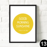 Nordic decorative painting modern living room wall poster black and white English abstract creative home canvas painting