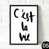 Nordic decorative painting modern living room wall poster black and white English abstract creative home canvas painting