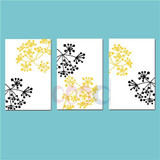 Flower  Art Print Canvas Painting Poster, Wall Pictures For Living Room Home Decoration,  set of 3