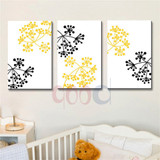 Flower  Art Print Canvas Painting Poster, Wall Pictures For Living Room Home Decoration,  set of 3