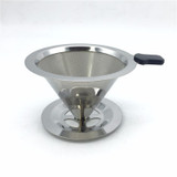 Free shipping stainless steel coffee filter / coffee filter cup portable manual brew drip filters coffee tea tools 1-2cup 3-4cup