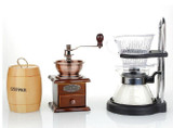 Free Shipping EMS FedEx DHL  1Set Coffee Grinder Coffee Oak Barrel  Coffee Brewer Set