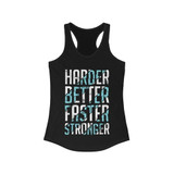 Harder Better Faster Stronger Racerback Tank Top