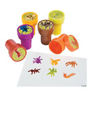Bright Plastic Bug Stampers-decorating supplies-Theme Fun Stamps-Pack of 12