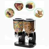 DRY FOOD STORAGE DOUBLE CEREAL DISPENSER CONTAINER DISPENSE MACHINE