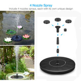 Solar Powered Floating Bird Bath Water Panel Fountain Pump Garden Pond Pool