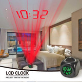 Digital Projection Alarm Clock With LCD Display Voice Talking LED Projector